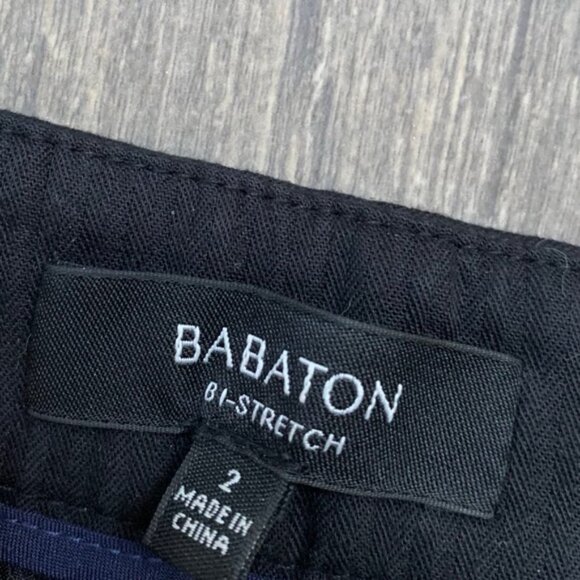 Aritzia Babaton Pants Split Hem Ankle Straight Skinny leg Trousers Black - Picture 12 of 16